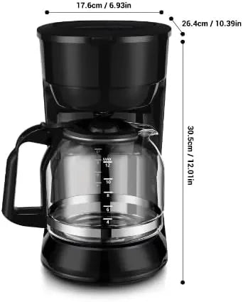 New Black 12-Cup Drip Coffee Maker