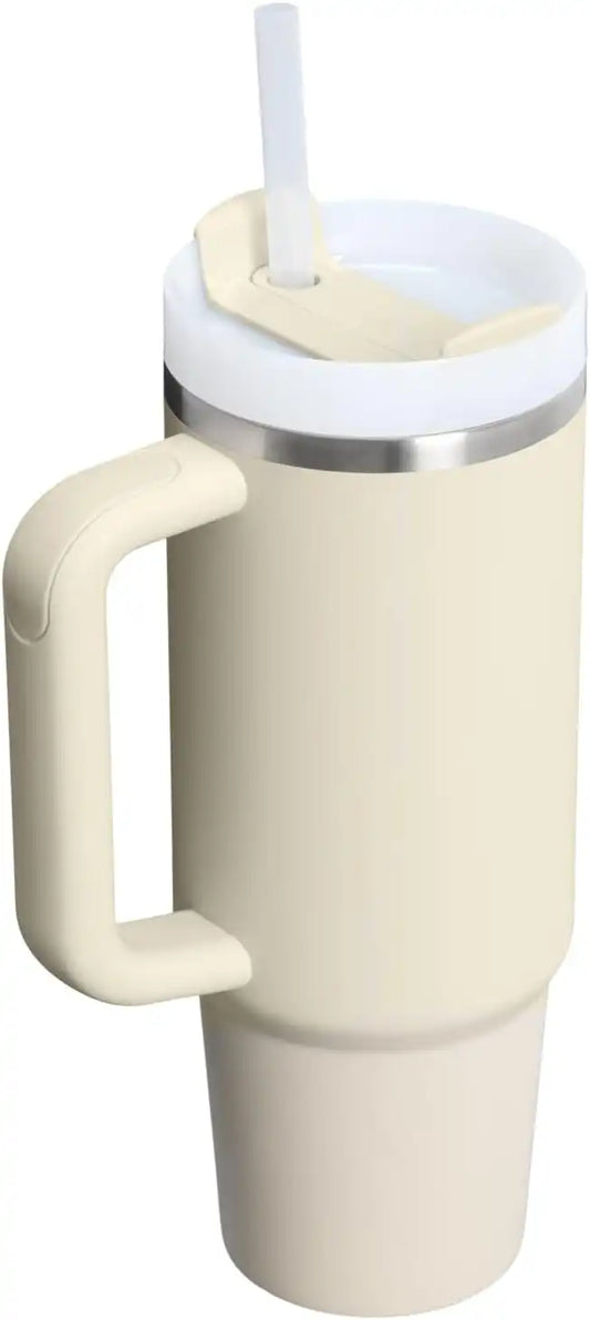 STANLEY Quencher H2.0 Flow State Tumbler, 30 oz, Toasted Almond