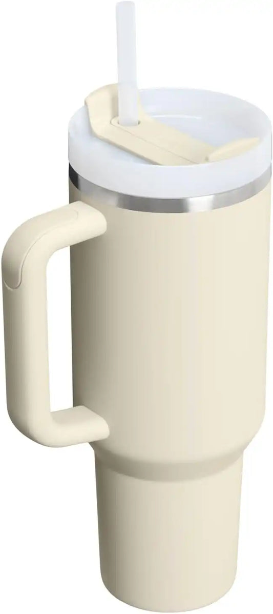 STANLEY Quencher H2.0 Flow State Tumbler, 40 oz, Toasted Almond