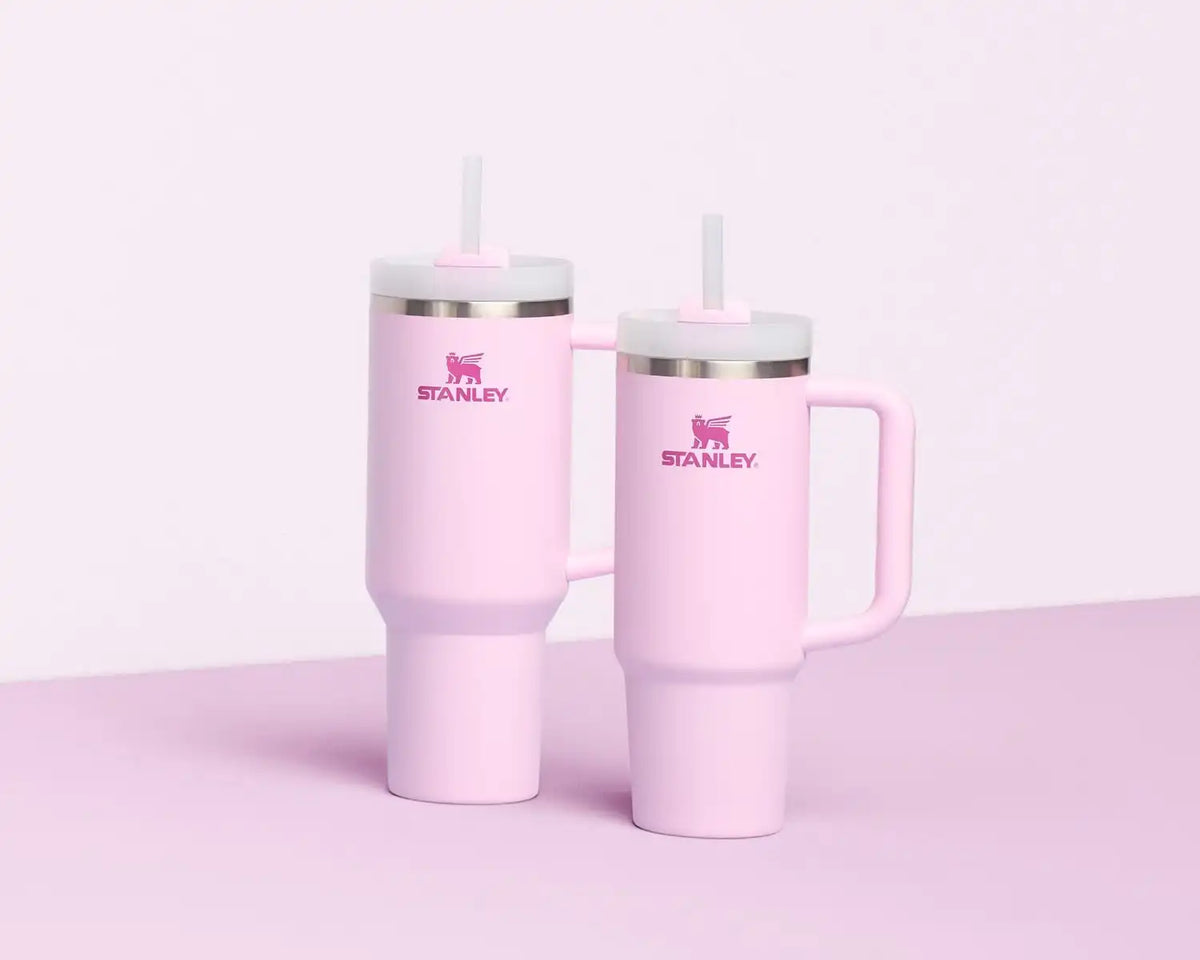 STANLEY Quencher H2.0 Tumbler with Handle and Straw 30 oz | Flowstate 3-Position Lid | Cup Holder Compatible for Travel | Insulated Stainless Steel Cup | BPA-Free | Cherry Blossom