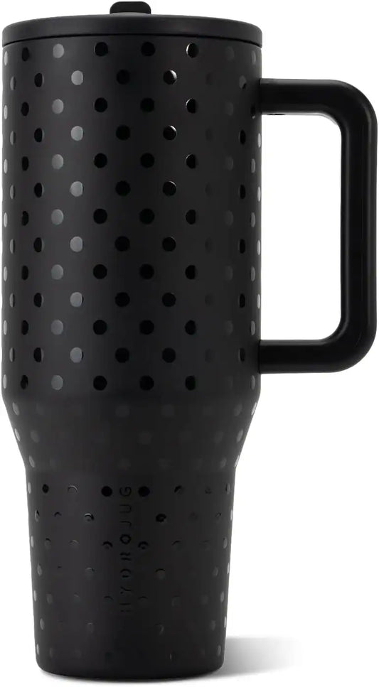 HydroJug Traveler 40oz, Insulated Water Bottle with Handle, Noire Satin