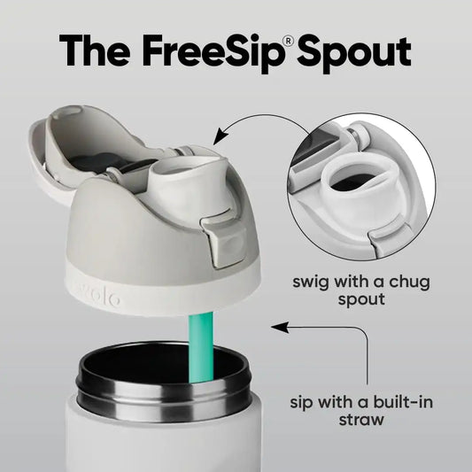 Owala FreeSip Stainless Steel Water Bottle 24 oz 80s Ski Slopes