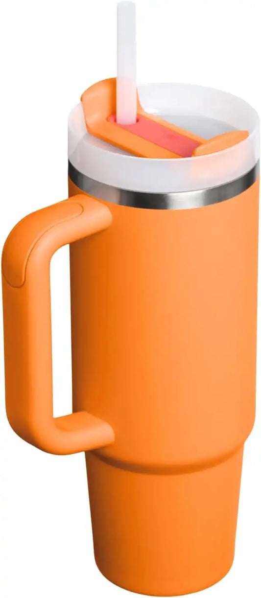 STANLEY Quencher H2.0 Flow State Tumbler, 30 oz, Goldenrod Coral