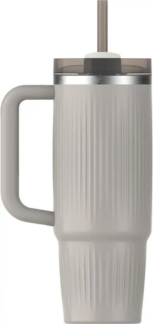 STANLEY Quencher H2.0 Tumbler with Handle and Straw 30 oz | Flowstate 3-Position Lid | Cup Holder Compatible for Travel | Insulated Stainless Steel Cup | BPA-Free | Fluted Ash Gloss
