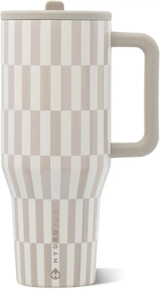 HydroJug Traveler 40oz, Insulated Water Bottle with Handle, Latte