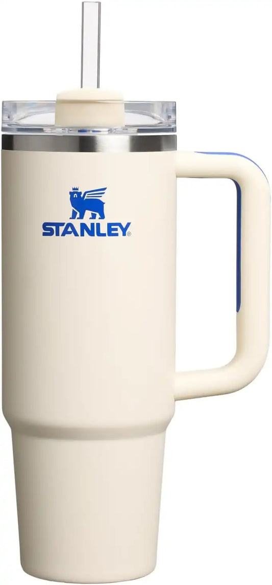 STANLEY Quencher H2.0 Flow State Tumbler, 30 oz, Cream Royal