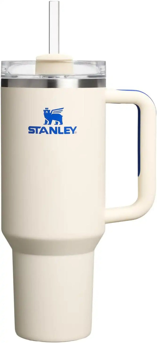 STANLEY Quencher H2.0 Flow State Tumbler, 40 oz, Cream Royal