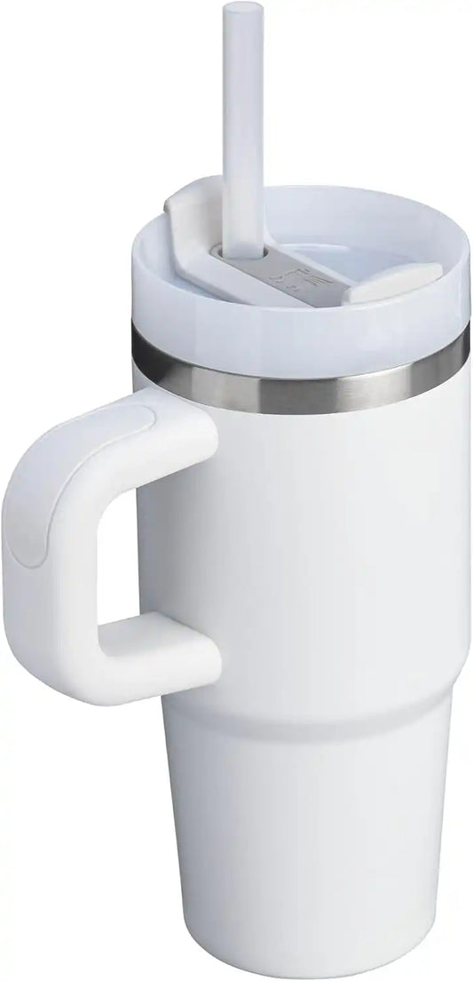 Stanley Quencher H2.0 Tumbler with Handle and Straw 14 oz | Flowstate 3-Position Lid | Cup Holder Compatible for Travel | Insulated Stainless Steel Cup | BPA-Free | Frost