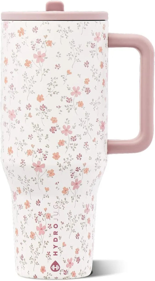 HydroJug Traveler 32oz, Insulated Water Bottle with Handle, Mangolia