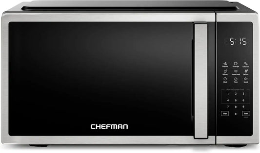 Chefman Compact Countertop Microwave, 0.7 Cu Ft, 700W, Stainless