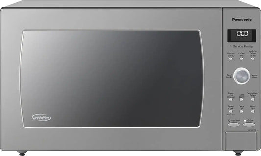 Panasonic Microwave Oven with Cyclonic Wave Inverter Technology, 1250W, 2.2 cu.ft. Countertop Microwave with Genius Sensor One-Touch Cooking – NN-SD975S (Stainless Steel/Silver)