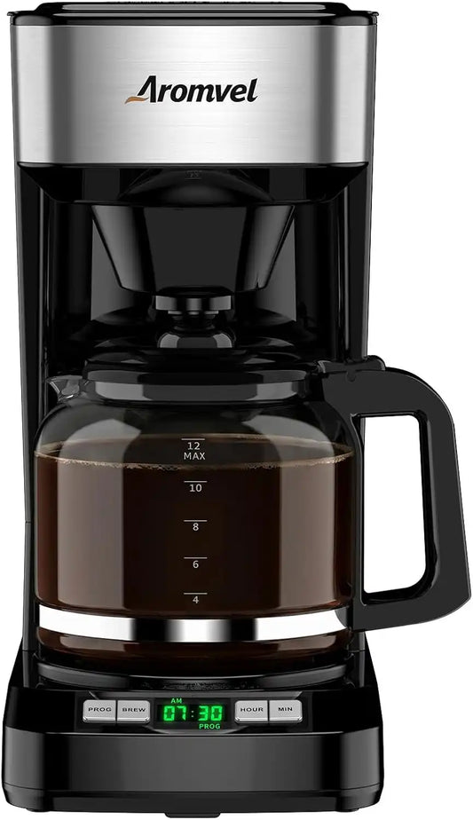 12 Cup Coffee Maker with LED Display, Drip Coffee Machine