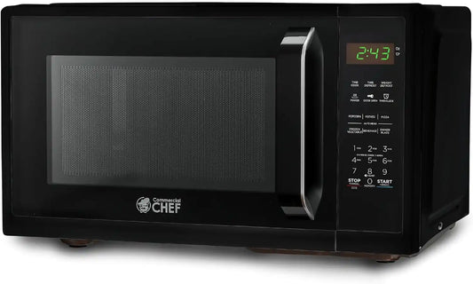 Commercial Chef 0.9 Cu. Ft. Countertop Microwave Oven, CHM9MB, Black