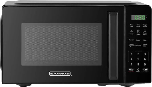 BLACK+DECKER Countertop Microwave Oven 0.7 Cu.Ft,700W,Child Safety, Black