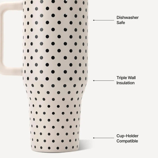HydroJug Traveler 40oz, Insulated Water Bottle with Handle, French Vanilla