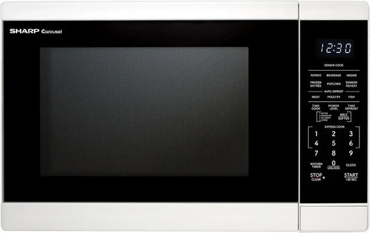 Sharp SMC1461KW 1.4 cu. ft. 1100W White Countertop Microwave Oven