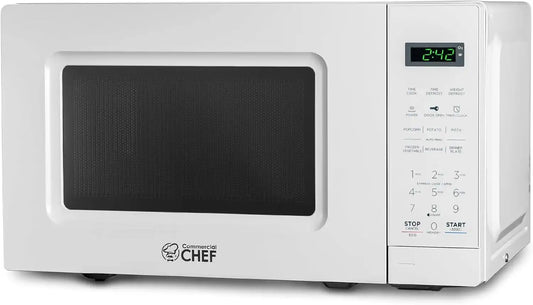 Commercial Chef 0.7 Cu. Ft. Countertop Microwave Oven, CHM7MW, White