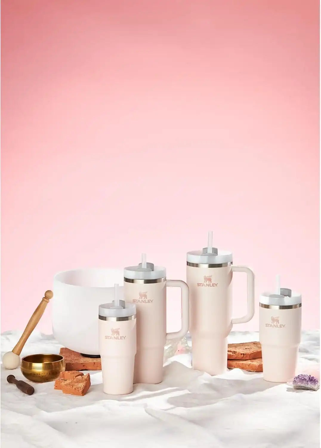 STANLEY Quencher H2.0 Flow State Tumbler, 40 oz, Rose Quartz 2.0