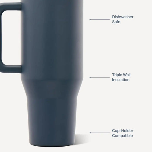 HydroJug Traveler 32oz, Insulated Water Bottle with Handle, Cascade