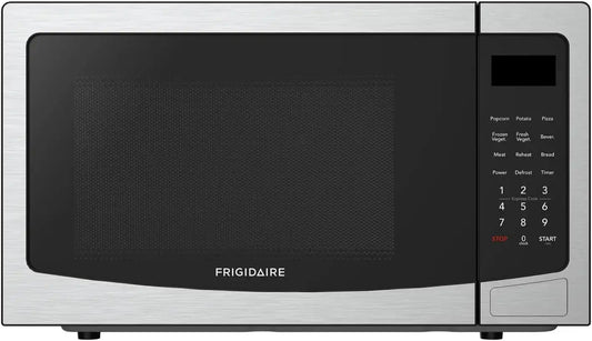 FRIGIDAIRE 1.1 Cu Ft Stainless Steel Countertop Microwave Oven, Multi Function, Programmable, 1000W, residential kitchen, Stainless