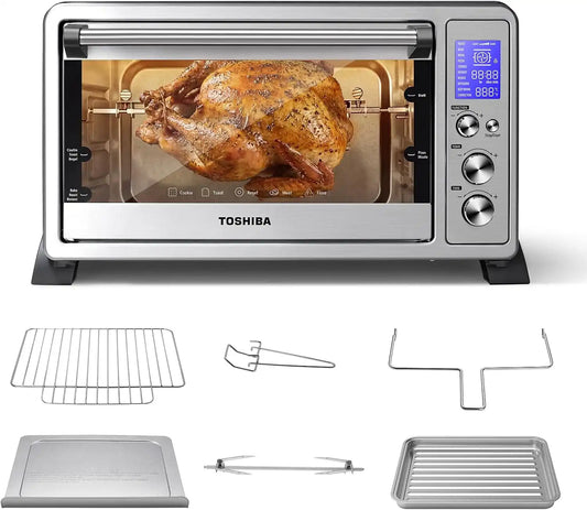 TOSHIBA 10-in-1 Convection Toaster Oven, 6-Slice Countertop Oven, 1500W