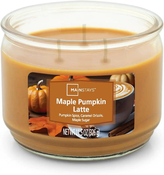 Mainstays 11.5oz Scented Candle 2-Pack (Maple Pumpkin Latte)