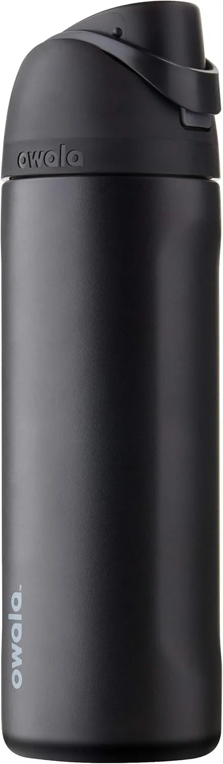 Owala FreeSip Stainless Steel Water Bottle 24 oz Very, Very Dark