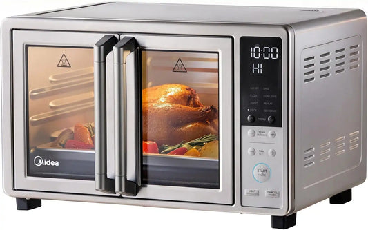 Midea Flexify Slim 8-in-1 French Door Toaster Oven Air Fryer Combo, 26.4 QT