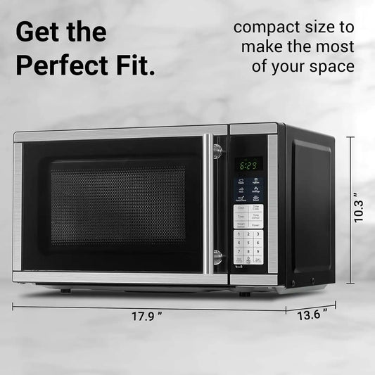 Countertop Microwave Ovens 0.7 Cu. Ft. 700 Watts Microwave Oven With LED Lighting,Turntable and Child Lock,Compact Microwave Perfect for Apartments and Dorms,Easy Clean Interior, Black