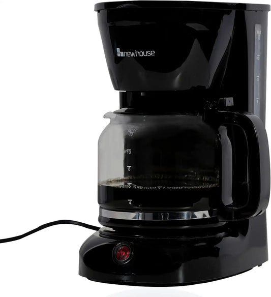 Newhouse Electric Coffee Machine NHCM-001-12, 12-Cup Coffee Maker with Auto Shut Off, Electric Pot with Metal Mesh Coffee Filter Basket, ETL Certified for Hospitality and Residential Use