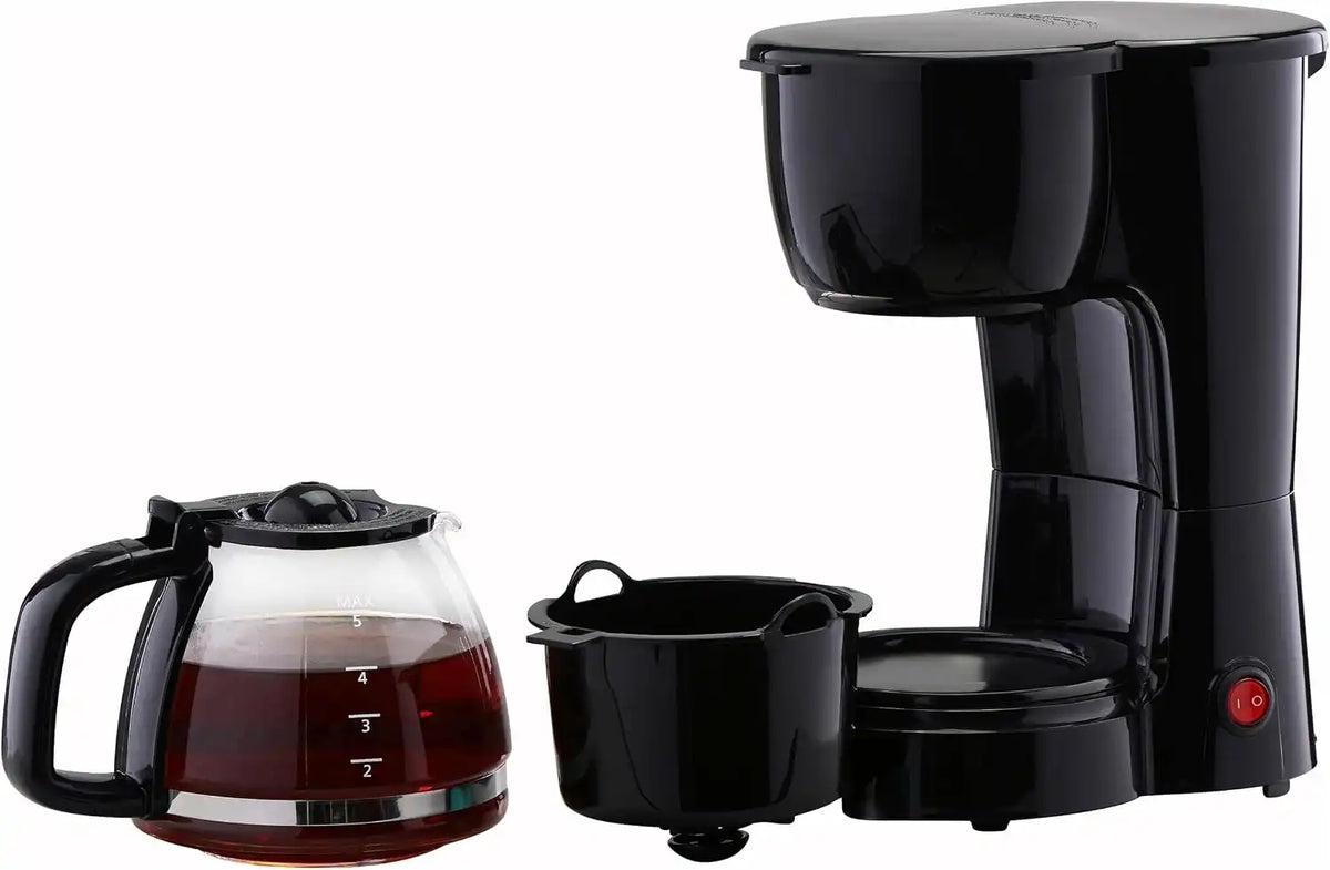 Black 5-Cup Drip Coffee Maker, New