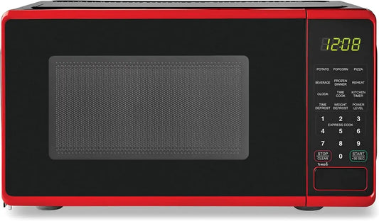 0.7 cu. ft. Countertop Microwave Oven, 700 Watts, New (Color : Red)