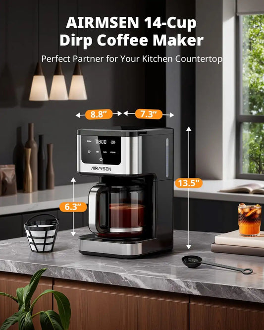 AIRMSEN 14-Cup Programmable Drip Coffee Maker