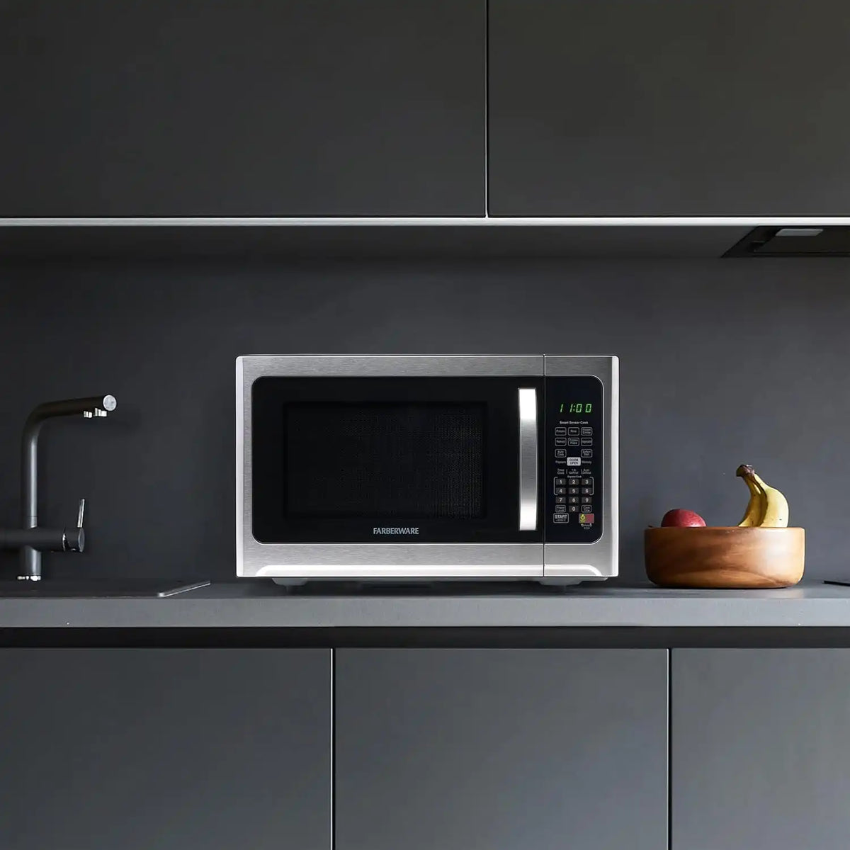 Farberware Countertop Microwave Oven 1.2 cu.ft. 1000 Watts Stainless Steel