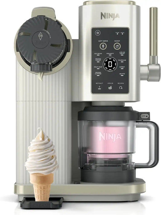 Ninja Creami Scoop&Swirl Ice Cream Maker Amazon Exclusive Bone & Champagne