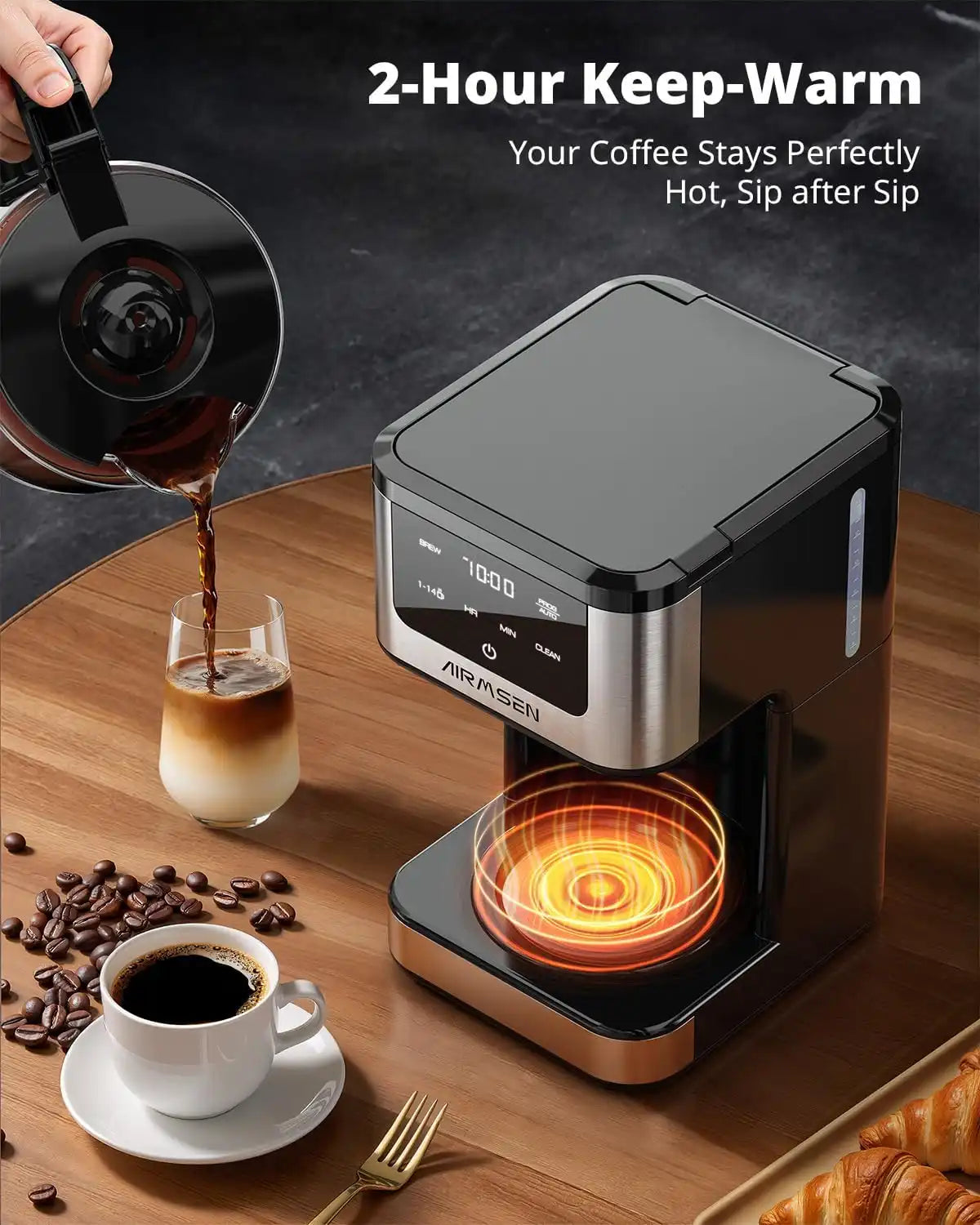 AIRMSEN 14-Cup Programmable Drip Coffee Maker