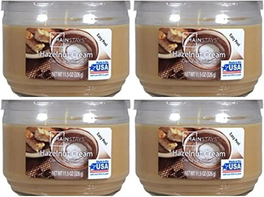 Mainstay 11.5oz Scented Candle, Hazelnut Cream 4-Pack