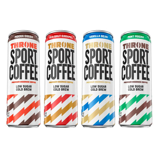 Throne Sport Coffee Cold Brew, Low Sugar, Dairy Free, 4 Flavors, 6Pk