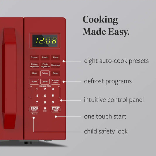 Farberware Red Microwave Oven, 1.1 Cu. Ft., 1000 Watts, Countertop