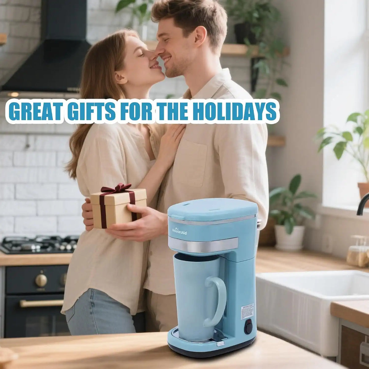 Single Serve Coffee Maker, 15oz Portable One Cup Coffee Brewer