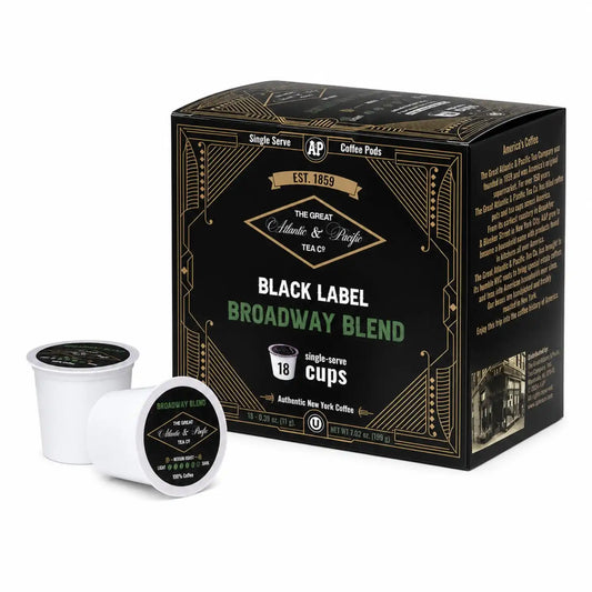 A&P Broadway Blend Coffee Medium Roast Single Serve 18ct 100% Arabica, Compatible with 1.0 and 2.0 k-cup brewers (Broadway Blend, 18 Count)