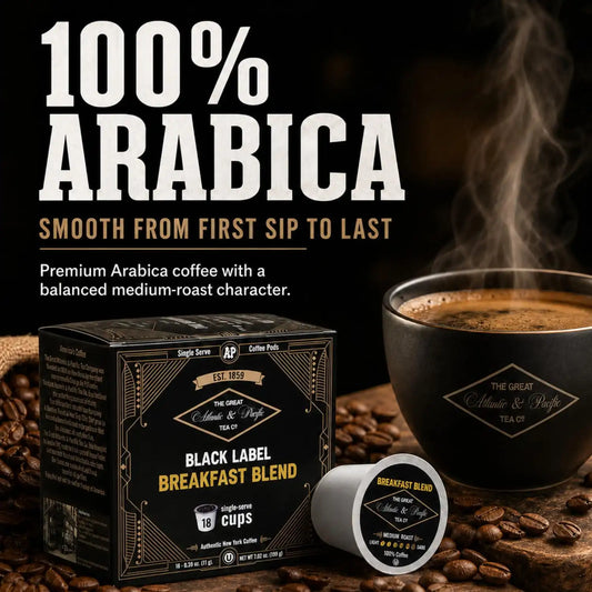 A&P Breakfast Blend Medium Roast Coffee Pods, 100% Arabica, 18 Count
