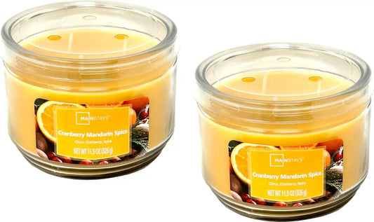 Mainstays 11.5oz Scented Candle 2-Pack (Cranberry Mandarin Spice)