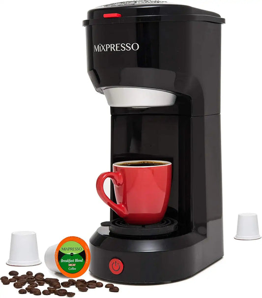 Mixpresso Single Serve Coffee Maker K Cup Coffee Maker for K Pods & Grounds