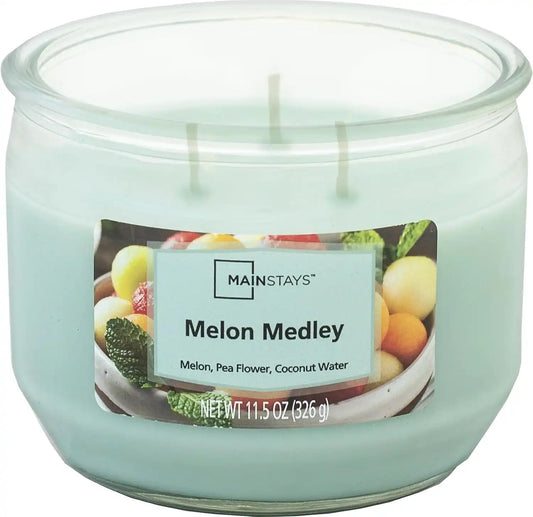 Mainstays 11.5oz Scented Candle 2-Pack (Melon Medley)