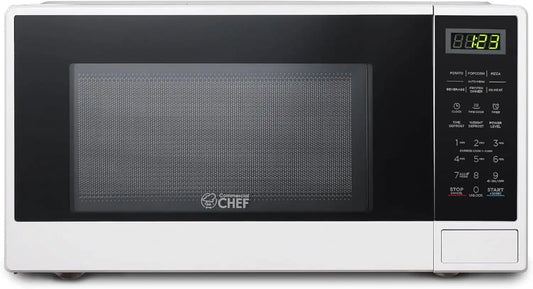 Commercial Chef 1.1 Cu. Ft. Countertop Microwave Oven, CHCM11100W, White