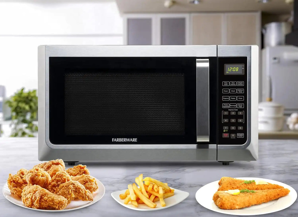 Farberware Countertop Microwave Oven, 1.3 cu. ft.1000 Watts Stainless steel