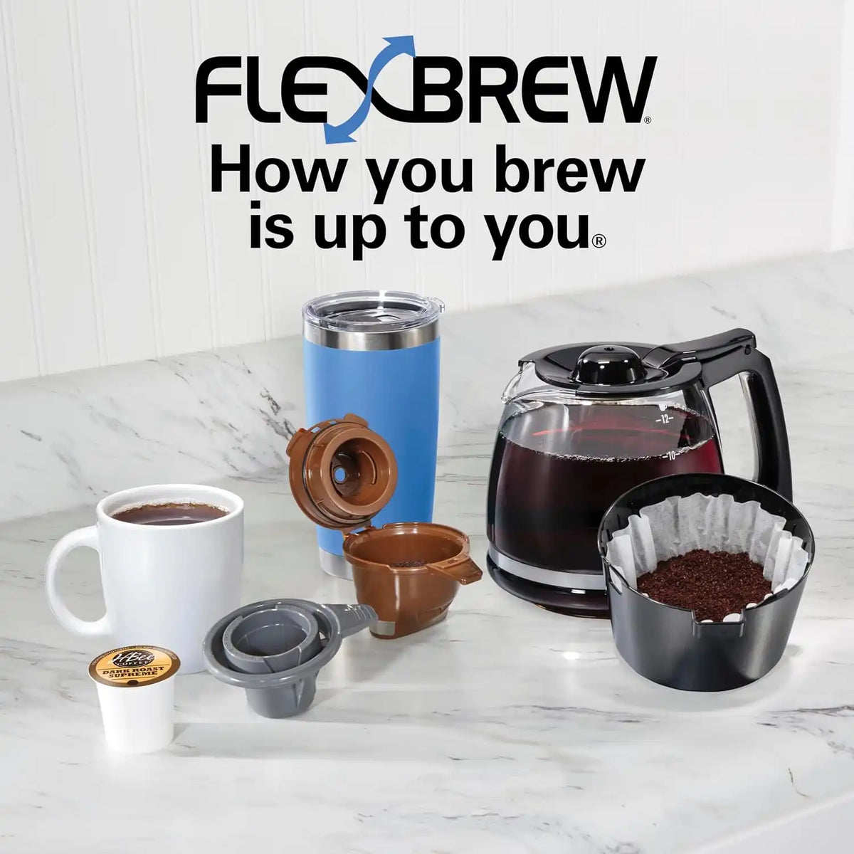Hamilton Beach FlexBrew Trio 2-Way Drip & Single Serve Coffee Maker