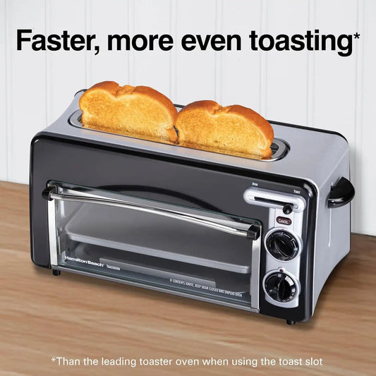 Hamilton Beach 2-in-1 Countertop Toaster Oven & Long Slot 2 Slice Toaster