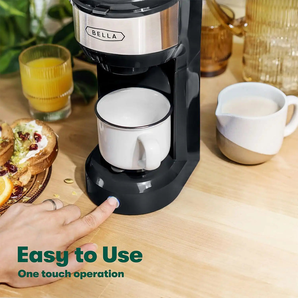 bella Dual Brew Single Serve Coffee Maker, Black